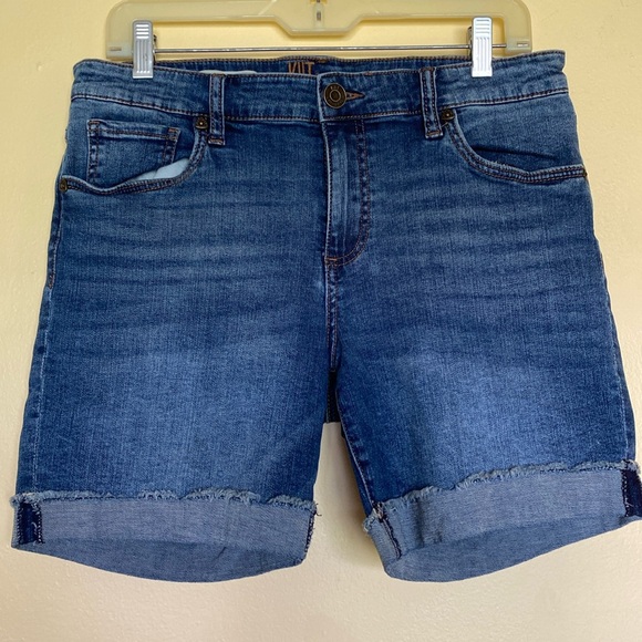 Kut from the kloth cuffed boyfriend shorts size 10 - Picture 3 of 9